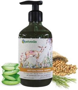 Petveda Ayurvedic Anti-Bacterial, Anti Fungal, Itch Relief Sulphate Free Shampoo 500ml | pH Balanced for Dogs & Cats | Natural Moisturizing with Tea Tree Oil & Aloe Vera | Maintains Overall Skin Health | Paraben Free