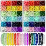 Gaspletu 1200PCS Glass Beads for Je