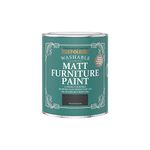 Rust-Oleum Black Furniture Paint in Matt Finish - Natural Charcoal (BLACK) 750ml