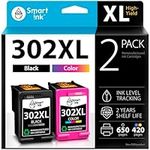 Smart Ink Remanufactured Ink Cartridge Replacement for HP 302 XL 302XL 2 Combo Pack (Black & Tri-Color) use with DeskJet 1110 1112 2130 3630 3632 Envy 4510 4516 4520 4522 4525 OfficeJet 3830 4655 5220