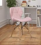 Bhumika Overseas Faux Leather Standard Dining/Café Chair (Light Pink)