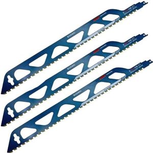 BOSWEI 20 inch 36TPI Reciprocating Saw Blade Demolition Masonry Hard Alloy Saw Blades, Pruning Blades Suitable for Cutting Brick,Cement Brick, Porous Concrete(3Pcs)