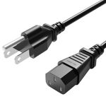 18 AWG Power Cable NEMA 5-15P to IEC320C13 for Computer Monitor TV Replacement 3 Prong Power Cord (6FT)