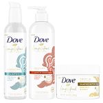 Dove Amplified Textures Shampoo, Leave-In Conditioner & Shaping Butter Cream for Coils, Curls & Waves Refresh 3 Piece