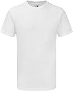 Gildan Hammer Heavyweight - Maglietta a Maniche Corte Tessuto Pesante - Uomo (L) (Bianco)