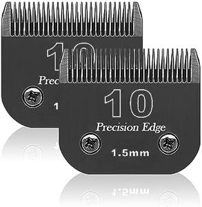 Dog Grooming Replacement Blade Compatible with Heiniger/Moser Max45/Andis/Oster A5/Wahl 10km Series Hair Clippers for Dogs, Size 10 1/16" (1.5mm), Cutting Length, Pack of 2, Black