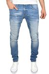 Duck and Cover - Mens 'TRANFOLD' Everyday Essentials Faded Abraised Stretch Slim Fit Jeans (34W / 30L, Lightwash)