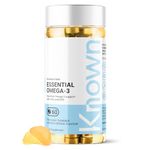 Omega 3 Gummies by Known Nutrition with DHA & EPA | 60 Two-a-Day Omega 3 Gummies (One Month’s Supply) | Supports Heart, Brain & Eye Health | Lemon & Orange Flavoured Omega-3 (1)
