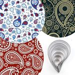 First Try 7 Pcs/Set Stainless Steel Paisley Pattern Cookie Cutter Mold Pastry Cake Decorating Baking Mould