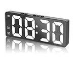 Crosstime Digital Alarm Clock Bedside - LED Clock for Bedroom Home Office,Electronic Desk Clock with Dual Alarms,Snooze,USB Powered,Battery Backup,Gifts for Teenages Boys