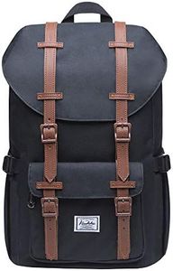 KAUKKO Laptop Outdoor Backpack, Travel Hiking& Camping Rucksack Pack, Casual Large College School Daypack, Shoulder Book Bags Back Fits 15" Laptop & Tablets Mini Size(5-7black)