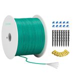 200m Boundary Cable for Robotic Lawnmower - Headley Tools Boundary Wire+50x Pegs+10x Connectors+9x Titanium Blades Accessory Set for Search Cable, Compatible with Gardena/Husqvarna/Worx