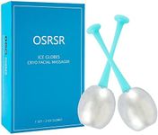 OSRSR Ice Globes Cryo Sticks Facial Massage Tools,Stainless Steel Beauty Cold Globes for Face & Eyes, Cooling Globes Sets of 2,Skin Care for Puffiness,Dark Circles,Wrinkles