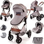 Baby Pram Pushchair Buggy with Car 