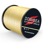 Dorisea Extreme Braid 100% Pe Braided Fishing Line 6-300Lb Test Fishing Wire 300m/328Yards Fishing String-Abrasion Resistant Incredible Superline Zero Stretch(Yellow, 400lb/1.4mm(16Strands))