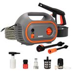 AGARO Primo High Pressure Washer, 1400 Watts, 110 Bars, 6.5L/Min Flow Rate, 5 Meters Outlet Hose, for Car,Bike and Home Cleaning Purpose, Grey