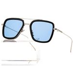 AIEYEZO Tony Stark Sunglasses Vintage Square Metal Frame Eyeglasses for Men Women - Iron Man and Edith Sun Glasses, A1 Spider Man Same Color, MM