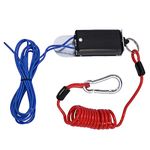 EATAKWARD Trailer Breakaway Switch, 4ft Breakaway Coiled Cable Kit with Electric Trailer Brake Switch Control Fit for RV Towing Trailer (4ft)