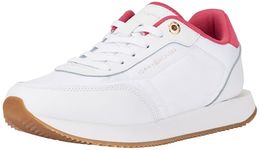 Tommy Hilfiger Women Essential Runner (FW0FW08004) Runner Sneakers, White (White/Heritage Pink), 7