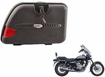 Autovea Plastic Bike Side Luggage Box Black With Lock And Reflector Compatible With Bajaj Avenger 220 Dts-I