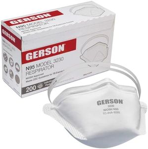 GERSON Pouch Respirator Face Masks - White Respirator Masks for Adults, 3230 Series, Disposable Masks Made in the USA (200 Count Case)