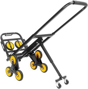 Mount-It! Stair Climbing Cart - 3 Wheel Stair Climbing Dolly - Easily Lift Heavy Items Up and Down Steps with Stair Climber Hand Truck - Move 330 Lbs on Ground, Pull 130 Lbs up Stairs