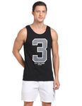 U.S. POLO ASSN. Mens Brand Print Cotton 1617 Vest - Pack of 1 (Black L)