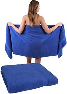 Betz set di 2 asciugamani da sauna XXL telo bagno telo mare Premium 100% cotone misura 70 x 200 cm blu reale