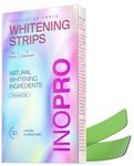 InoPro Teeth Whitening Strips 7 Treatments Kit - Sensitive Teeth Whitener, Peroxide Free, Enamel Safe Green White Strips, Deep Stains Removal - Instant Teeth Whitening Without The Harm (14 Strips)