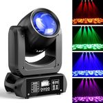 150W Moving Head Lights dmx512 Spot Beam RGBW Disco Stage Lights Wash 8 GOBO 8 Colors 18 Prisma LED Moving Head Beam Spotlight for DJ Concert Party Weddings Bar Club