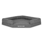 Replacement Outer Cover Only For The Dog's Bed Orthopaedic Corner Bed, Washable Oxford Fabric, XL Grey Linen