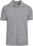 True Classic Polo Shirts for Men, Premium Fitted Golf Shirts for Men and Mens Polo Shirts Short Sleeve Heather Gray