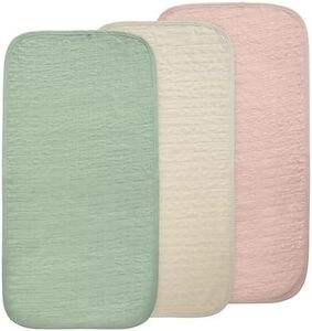 mushie Waterproof Changing Pad Liners | 100% Organic Cotton | Set of 3 (Blush Combo)