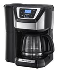 Russell Hobbs Chester Grind & Brew Filter Coffee Machine, Bean to cup, Quiet brew technology, 1.5L Carafe/12 cups, 4-12 Cup brewing option, 24hr timer, 40min keep warm, Washable filter, 1025W, 22000