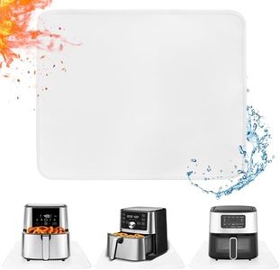 Heat Resistant Mat for Air Fryer, 12 x 14in Heat Resistant Mat for Countertop, Fireproof Silicone Countertop Protector Appliance Slider Hot pod for Air Fryer, Coffee Maker, Toaster, Oven (White)