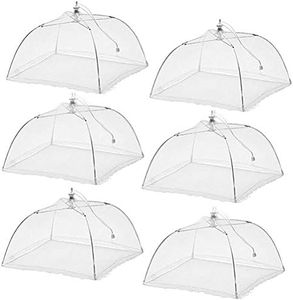 6 Pack Pop-up Mesh Food Covers, 43x43x20cm Large and Tall Tent Umbrella for Outdoors, Screen Tents Protectors for Bugs, Parties Picnics, BBQs, Reusable and Collapsible