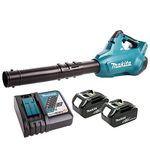 Makita DUB362 Twin LXT 18v 36v Li-Ion Brushless Leaf Blower 2 x 5.0ah +Charger