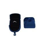 Moon Designer Velvet Jewellery Box for Ring (BLUE Velvet) 3.0 x 3.0