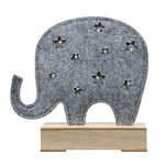 Sammy & Lou Light-Up Felt Elephant Baby Lamp Animal Night Light Nursery Décor