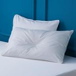 Sheet Story Bamboo Pillow Cases 2 Pack 50x90cm King Size - 400 Thread Count, Soft and Cooling Pillowcases 2 pack Hypoallergenic Pillow Covers - Extra Deep Inner Flap Super King Size Pillow cases white