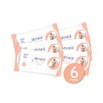 STIORA Baby Wipes Without Lid - 72 Wipes/Pack (Combo Offer Pack of 6) - Aloe Vera and Vitamin E Extract - Soft Cleansing, Moisturizing and Nourishing Skincare Wet Wipes for Babies