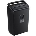 Bonsaii 10-Sheet Home Shredder, Cross-Cut Paper Shredder, Shreds Credit Cards/Staples/Clips, Small Office Shredder Machine with 21L Wastebasket & Transparent Window, Black (C209-D Upgrade Version)