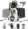 DYLECT Ultra Force High Pressure Car Washer Pump, 2200 Watts Motor, 200 Bars Pressure, 7.5L/Min Flow Rate, 8m Outlet Hose, Upright Design with Wheels for Bike, Home Cleaning, with 10 Accessories
