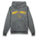 Harry Potter Hufflepuff Vintage Style Adults Hoodie-S Grey