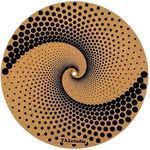 TazStudio Premium slipmat - Cork Turntable Mat for Better Sound Support on Vinyl LP Record Player - Cork mat Original Art Design - Psychedelic Geometric Dots Art (4mm Thick)