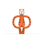 Matchstick Monkey, Antimicrobial Silicone Teether & Gel Applicator, Easy to Grip, BPA Free, 3 Months Old+, 11 cm, Teddy Tiger