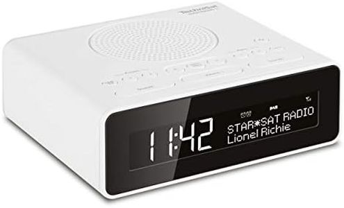 TechniSat DIGITRADIO 51 DAB+ Radio Alarm Clock (DAB, FM, Clock Radio, Alarm Clock with Two Adjustable Alarm Times, Snooze Function, Sleep Timer, Dimmable Display, Headphone Jack) White