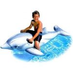 Intex Inflatable Dolphin Rider Ride On Beach Toy Lilo Swim Pool Float