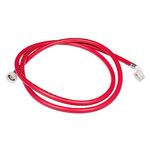 Invero Universal Replacement Red Washing Machine and Dishwasher Cold or Hot Water Inlet Fill Hose Pipe 2.5m with Straight and 90 Degree Bend - 2.5 Metre Length