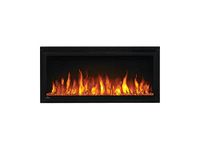 Napoleon Entice 36 - NEFL36CFH - Wall Hanging Electric Fireplace, 36-in, Black, Glass Front, Glass Crystal Ember Bed, 3 Flame Colours, Remote Included